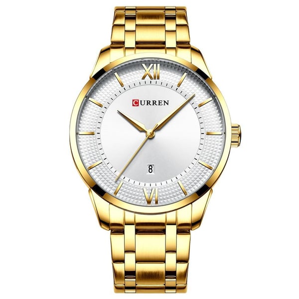 Curren CRN8356-GLD/WHT-Multifunctional Calendar Waterproof Quartz Wristwatch Curren CRN8356-GLD/WHT-Multifunctional Calendar Waterproof Quartz Wristwatch