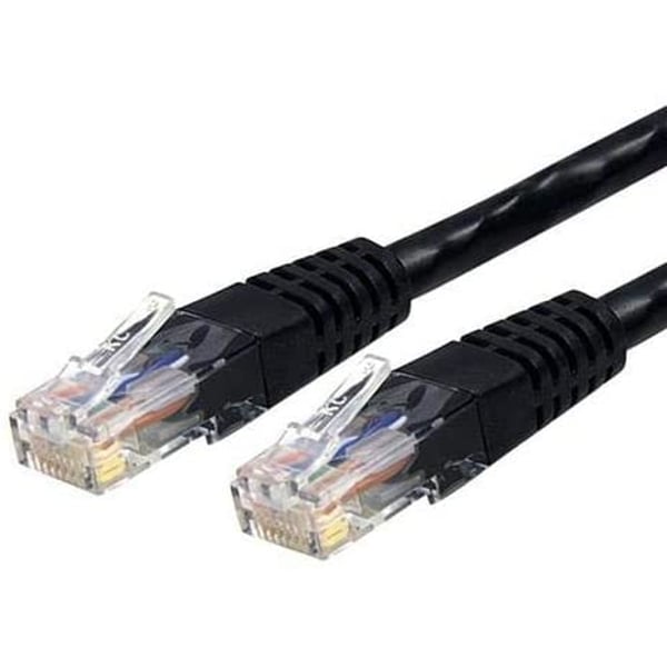 S-TEK RJ45 Cat6 Ethernet Patch Internet Cable black 3 MTR