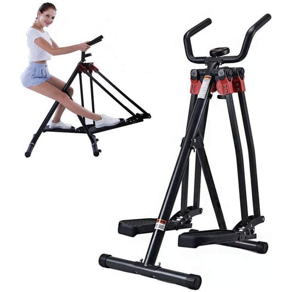 ULTIMAX Air Walker Foldable Steppers Space Walking, Air Walker Indoor Gym Exercise Air Glider Elliptical LCD Display Swing Training Device 360 Degree Machine