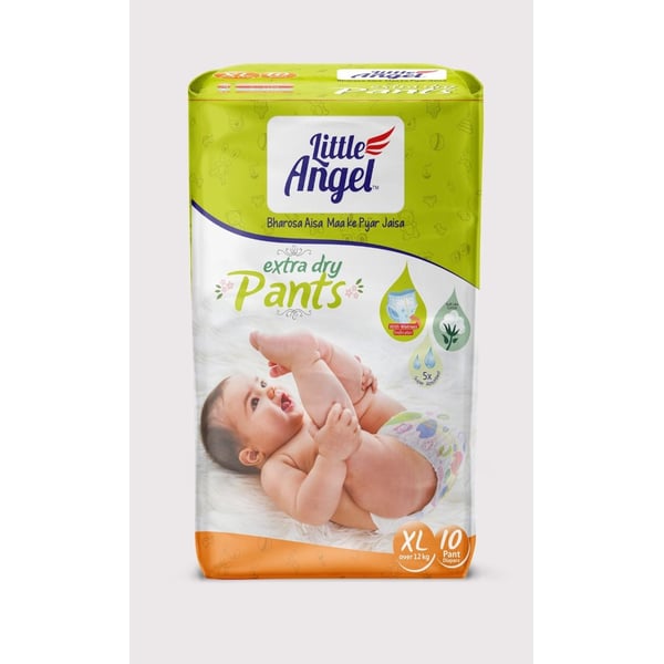 Little Angel Baby Diaper Pants, X-Large -10 Count