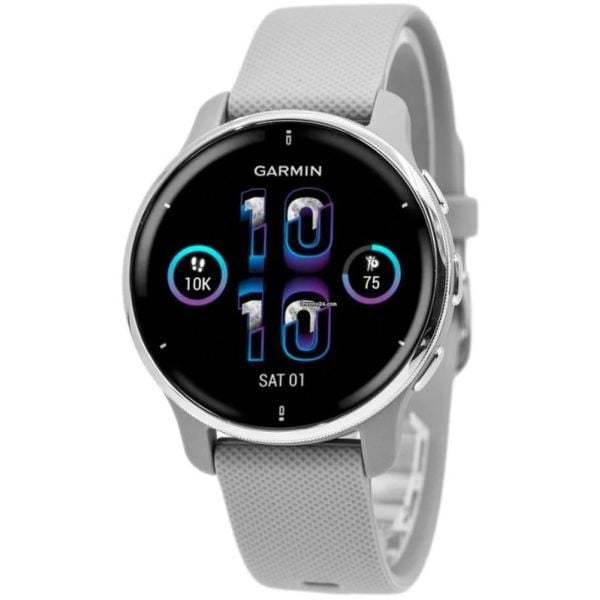 Garmin 0100249610 VENU 2 Plus GPS Smart Watch Silver Bezel W/Powder Grey Case Garmin 0100249610 VENU 2 Plus GPS Smart Watch Silver Bezel W/Powder Grey Case