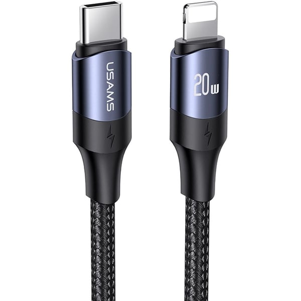 Usams USB-C To Lightning Cable 1.2m Black