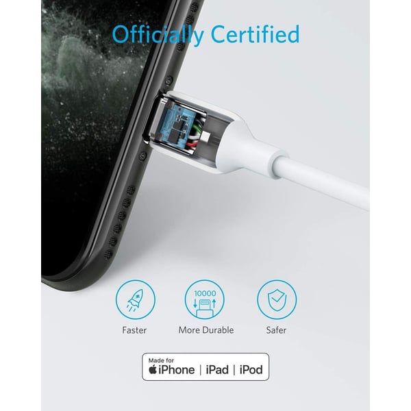Anker USB Type-C To Lightning Cable 1.8m White Anker USB Type-C To Lightning Cable 1.8m White