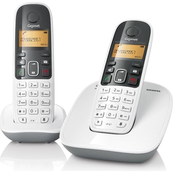Gigaset A490 Duo Cordless Telephone White