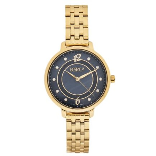 Ecstacy Gold Stainless Steel Analog Watch For Women E9504-GBGMB