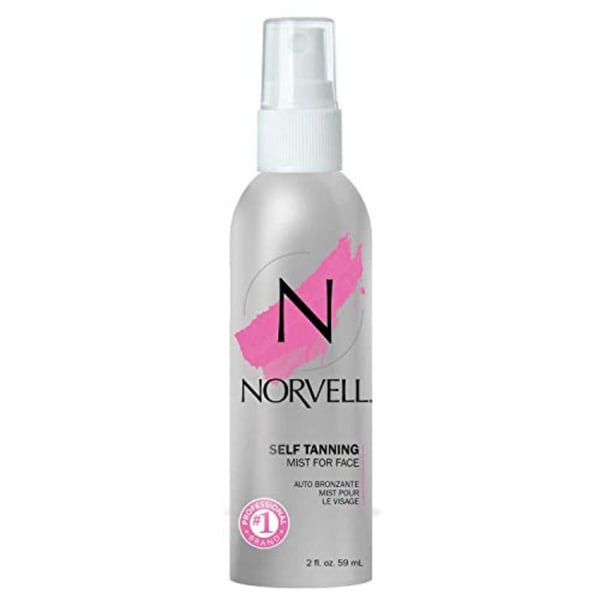 Norvell Sunless Self-Tanning Mist for Face & Touch-up Spray - Non Comedogenic Bronzer for Natural Sun-Kissed Glow, 2 fl.oz.