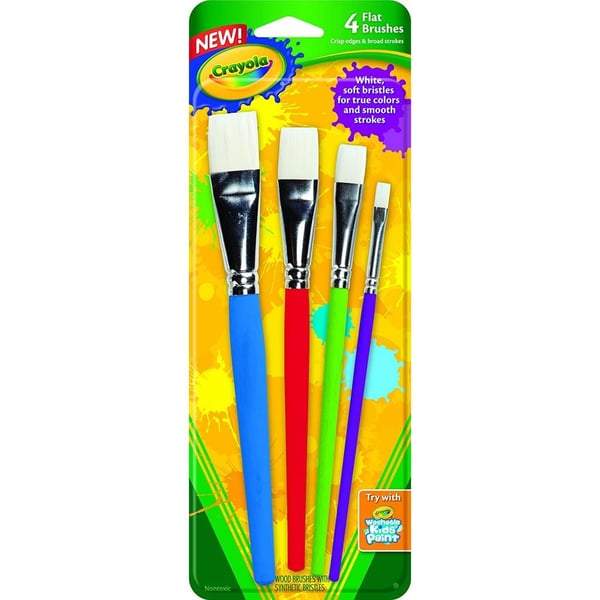 Crayola Flat Brush 4pc Set Crayola Flat Brush 4pc Set