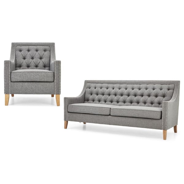 Montpellier Sofa Collection 4 - Seater ( 3+1 ) in Light Grey Color Montpellier Sofa Collection 4 - Seater ( 3+1 ) in Light Grey Color