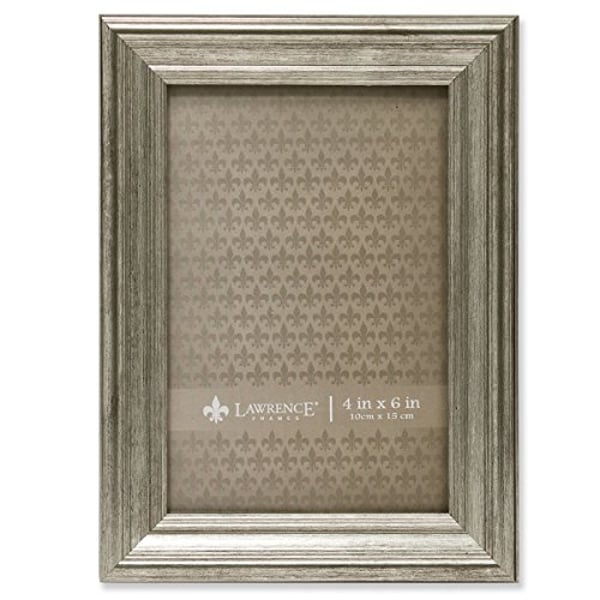 Buy Lawrence frames sutter burnished picture frame, 4 by 6inch, silver