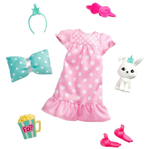 Barbie Princess Adventure Fashion Pack with Slumber Party Outfit, Pet and 4 Accessories - GML63
