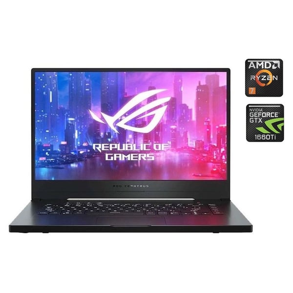 Asus ROG Zephyrus G GA502DU-AL025T Gaming Laptop - Ryzen 7 2.3GHz 16GB 512GB 6GB Win10 15.6inch FHD Black English/Arabic Keyboard