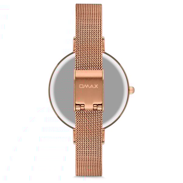 Omax Glamour Series Rose Gold Mesh Analog Watch For Women GMA01R88O Omax Glamour Series Rose Gold Mesh Analog Watch For Women GMA01R88O