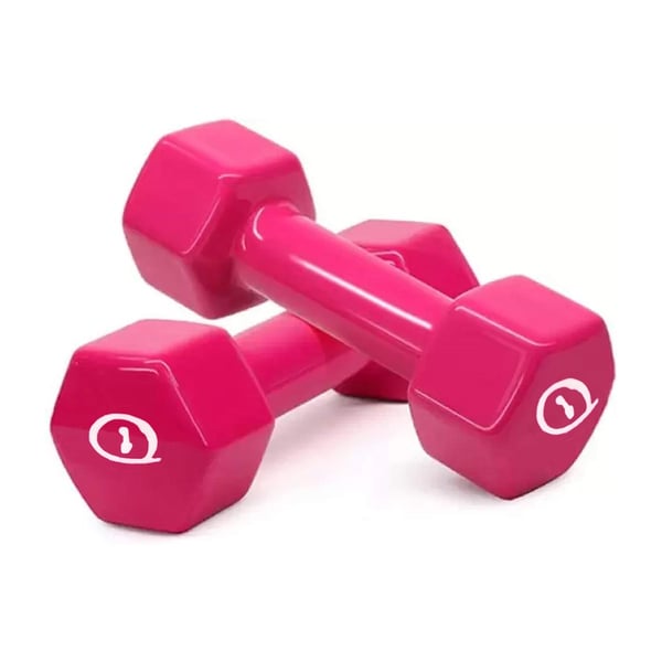 Sparnod Fitness Anti-slip And Anti-roll Hex Vinyl Dumbbells 1Kg Each X 2 For Workout, Exercise & Fitness