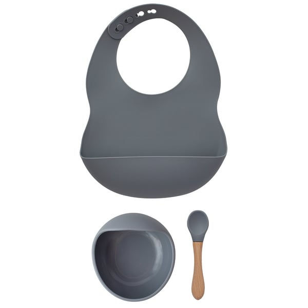 Milk It Baby Berry Blue Bib & Bowl Set, MI-BBBB002 100% Food Grade Silicone Set Milk It Baby Berry Blue Bib & Bowl Set, MI-BBBB002 100% Food Grade Silicone Set