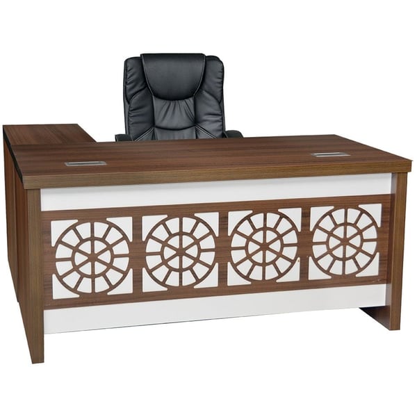 Executive Office Wooden Desk Table With Drawers For Office, Home, Meeting Room, Brown Executive Office Wooden Desk Table With Drawers For Office, Home, Meeting Room, Brown