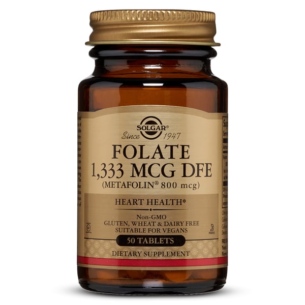 Solgar Folate 1,333 Mcg Dfe (metafolin® 800 Mcg) 50 Tablets Solgar Folate 1,333 Mcg Dfe (metafolin® 800 Mcg) 50 Tablets
