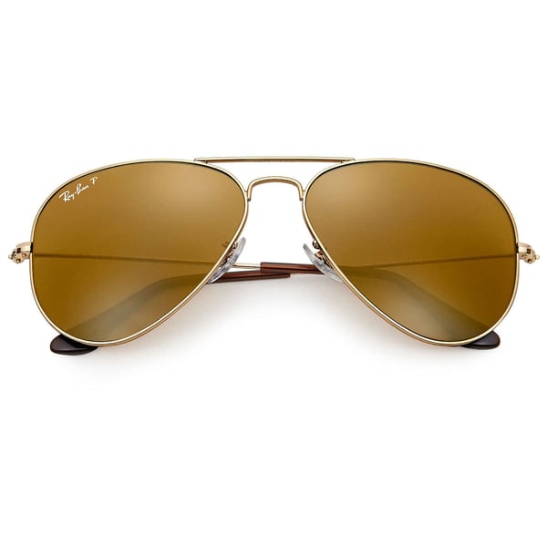RayBan RB3025-001/57-58 Aviator Gold Polarized Unisex Sunglasses RayBan RB3025-001/57-58 Aviator Gold Polarized Unisex Sunglasses