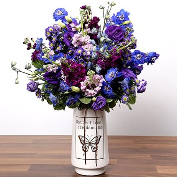 Purple & Blue Flower Arrangement Purple & Blue Flower Arrangement