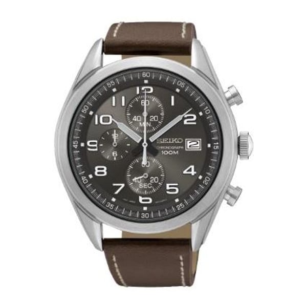 Buy Seiko Chronograph Brown Leather Analog Watch For Men SSB275P1 Online in  UAE | Sharaf DG