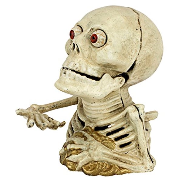 Design Toscano Bugged-Out Hungry Skeleton Mechanical Coin Bank, 6 Inch, Faux Bone Finish Design Toscano Bugged-Out Hungry Skeleton Mechanical Coin Bank, 6 Inch, Faux Bone Finish