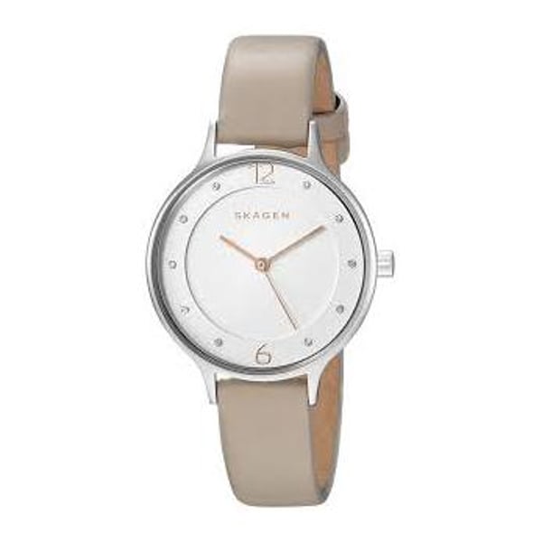 Skagen ANITA Beige Leather Women Watch SKW2648 Skagen ANITA Beige Leather Women Watch SKW2648