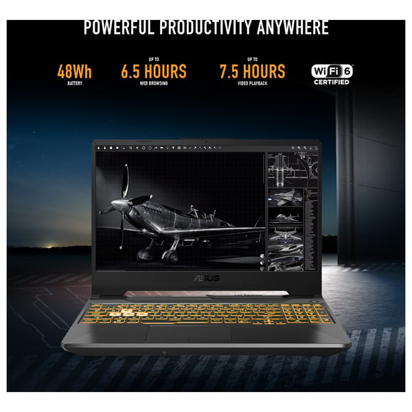 Asus TUF Gaming A15 FA506IC-HN042W Laptop - Core Ryzen 5 3.0GHz 8GB 512GB 4GB Win11Home 15.6inch FHD Black NVIDIA GeForce RTX 3050