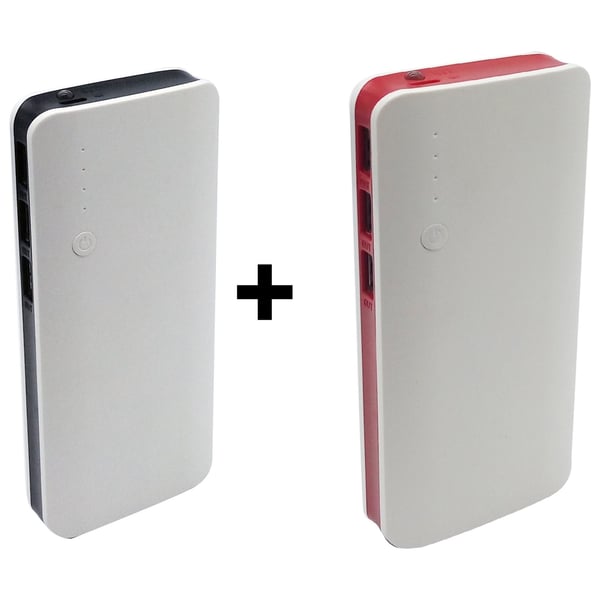 Eklasse EKPB0812BJE Power Bank 8000mAh White/Black+ White/Red Bundle Eklasse EKPB0812BJE Power Bank 8000mAh White/Black+ White/Red Bundle
