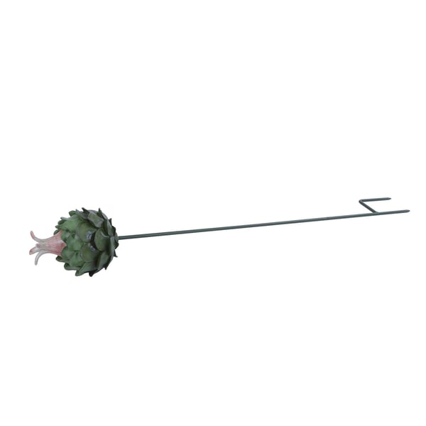 Pan Emirates Resin Deco Tropical Flower Metal Stick Green