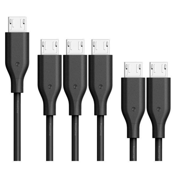 Anker Powerline Micro USB Cable 0.3m/0.9m/1.8m Black Combo - B8133012