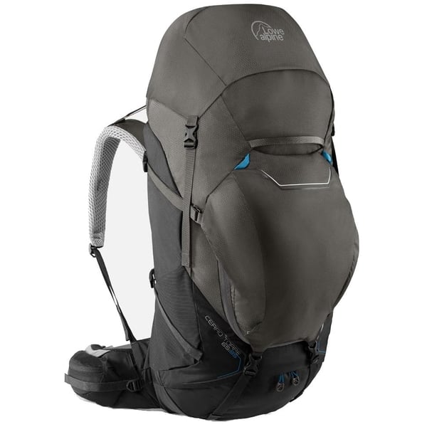 Lowe Alpine Backpacks Cerro Torre, 65:85, Black/greyhound
