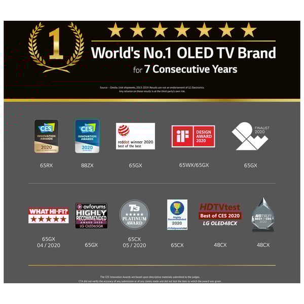 LG 65 Inch 4K Smart Gallery Design OLED Television (65SERIESGX) LG 65 Inch 4K Smart Gallery Design OLED Television (65SERIESGX)