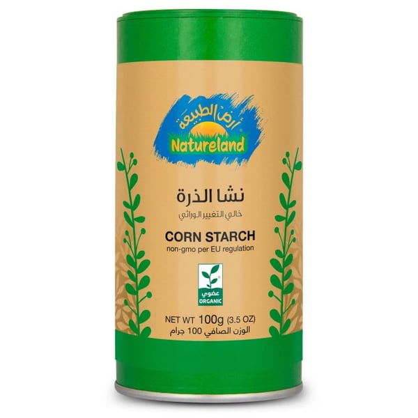 Natureland Corn Starch Tin 100g Natureland Corn Starch Tin 100g