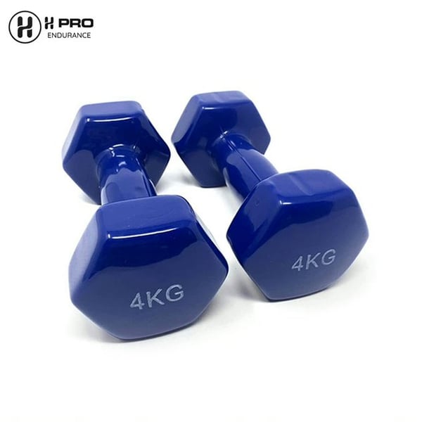 H Pro 2 -pieces Exercise Vinyl Dumbbells Blue HM000GDB-14 (4kg X 2)
