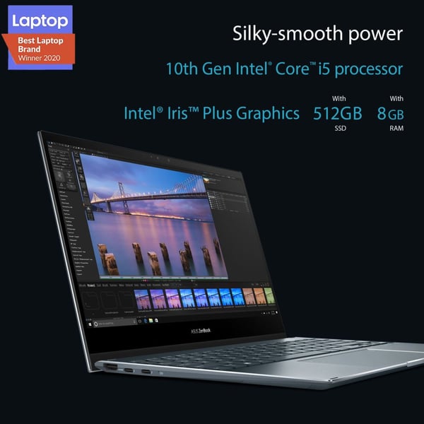 Asus ZenBook Flip 13 2 in 1 UX363JA-EM176T Laptop – Core i5 1.1GHz 8GB 512GB Shared Win10Home 13.3inch FHD Pine Grey English/Arabic Keyboard Asus ZenBook Flip 13 2 in 1 UX363JA-EM176T Laptop – Core i5 1.1GHz 8GB 512GB Shared Win10Home 13.3inch FHD Pine Grey English/Arabic Keyboard