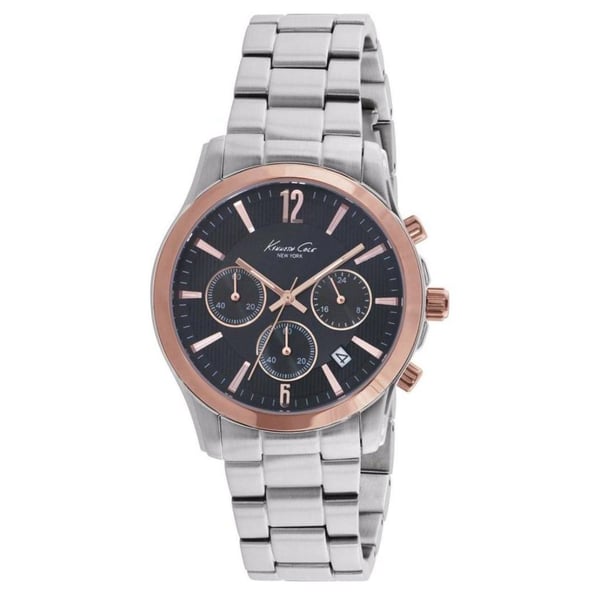 Kenneth Cole New York Dress Sport Chronograph Watch For Men with Stainless Bracelet