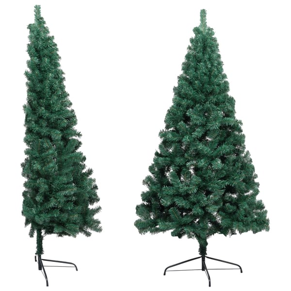 vidaXL Artificial Half Christmas Tree with Stand Green 180 cm PVC