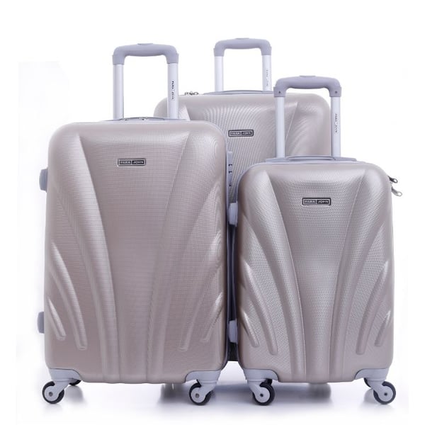 Para John ABS Luggage Travel Trolley With 4 Wheels 3pcs Set Golden Para John ABS Luggage Travel Trolley With 4 Wheels 3pcs Set Golden