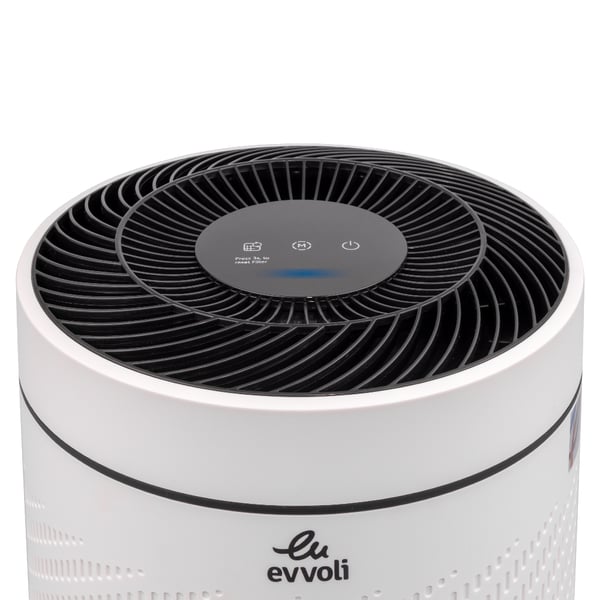 Evvoli Air Purifier With True Hepa Filter For Home Dust Smoke Pet Hair, With Timer, Sleep Mode EVAP-27W