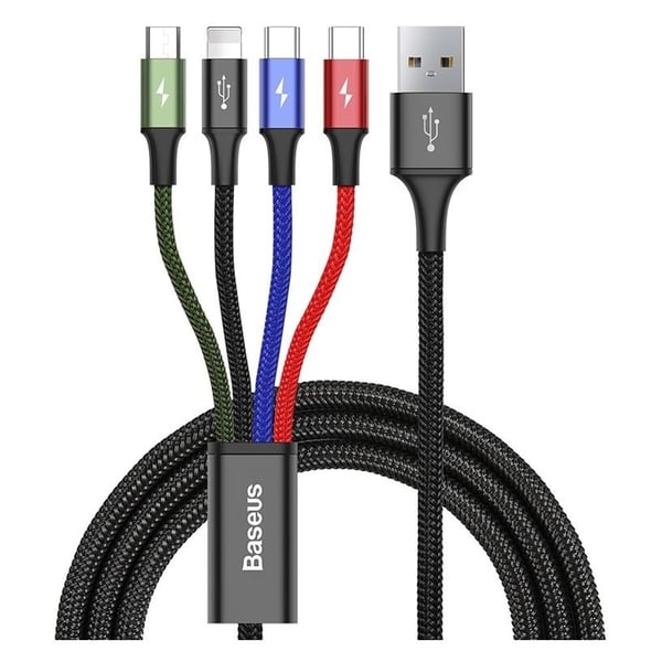 Baseus 4in1 Charging Cable 1.2m Black Baseus 4in1 Charging Cable 1.2m Black