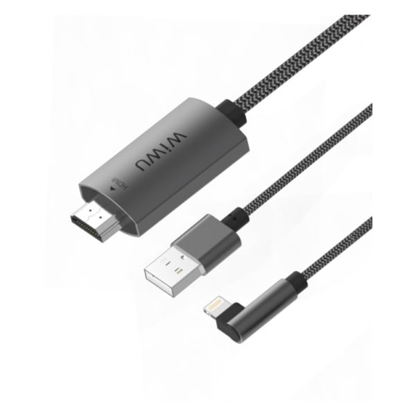 WIWU Lightning To HDMI Cable For iPhone Black WIWU Lightning To HDMI Cable For iPhone Black