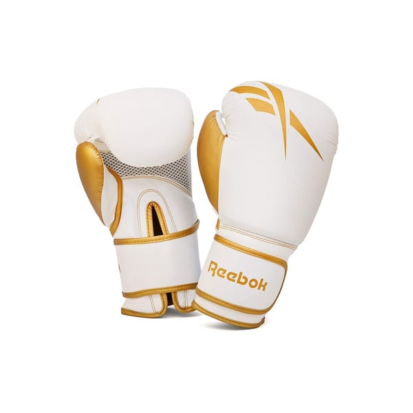 Reebok Retail Boxing Gloves - 14oz - Gold/White