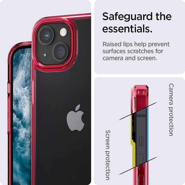 Spigen Ultra Hybrid Designed For Iphone 13 Case Cover - Red Crystal Spigen Ultra Hybrid Designed For Iphone 13 Case Cover - Red Crystal