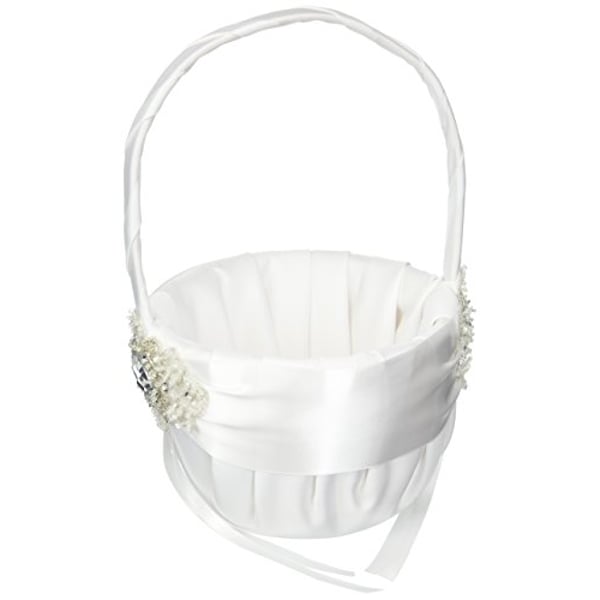 Ivy Lane Design Wedding Accessories Elizabeth Flower Girl Basket, White