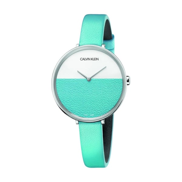 Calvin Klein Rise Blue Leather Women Watch - K7A231-VN