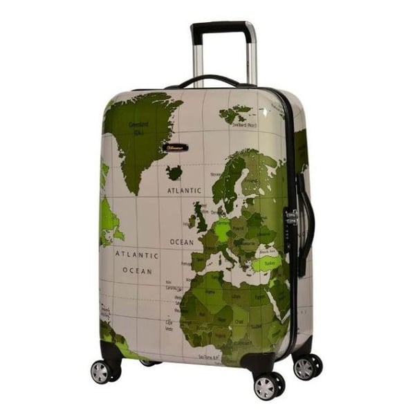 Eminent Map Spinner Trolley Luggage Bag Grey 28inch - KF3228GRY Eminent Map Spinner Trolley Luggage Bag Grey 28inch - KF3228GRY