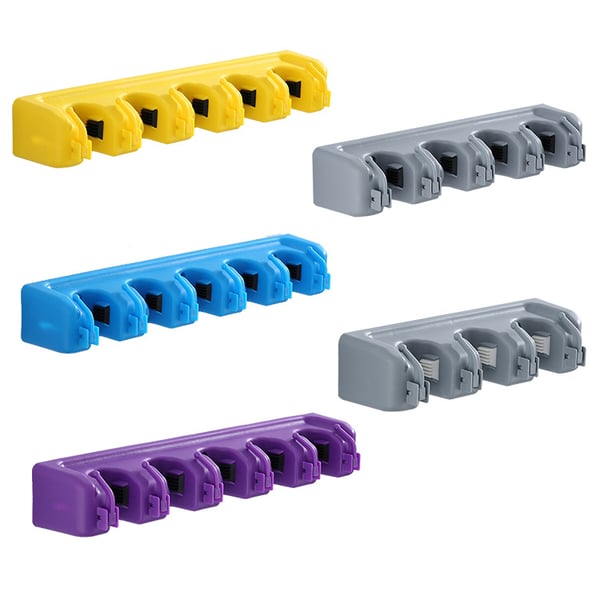 Lavish Cleaning Tools Organizer Storage Wall Mount Hanger Broom Mop Holder Multi Purpose Assorted