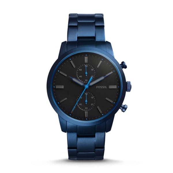 Buy Fossil FS5345 Townsman 44mm Chronograph Blue Stainless Steel Watch Online in UAE Sharaf DG