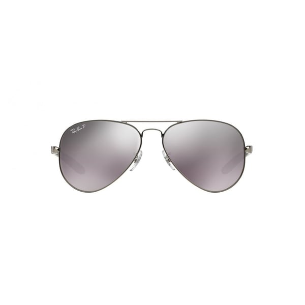 RayBan Full Rimmed Carbon Fiber Aviator GunmetalPolarized Unisex Sunglasses
