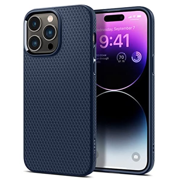 Spigen Liquid Air designed for iPhone 14 Pro Max case cover - Navy Blue Spigen Liquid Air designed for iPhone 14 Pro Max case cover - Navy Blue