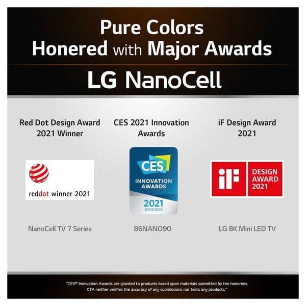 LG NanoCell 4K Smart TV 65 Inch NANO75 Series Cinema Screen Design 4K Cinema HDR webOS Smart with ThinQ AI Full Array Dimming Pro